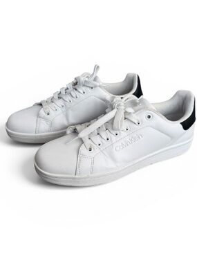 Calvin Klein white leather sneakers